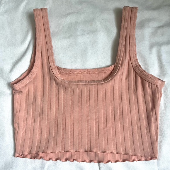 Aerie peach crop top - Picture 2 of 3